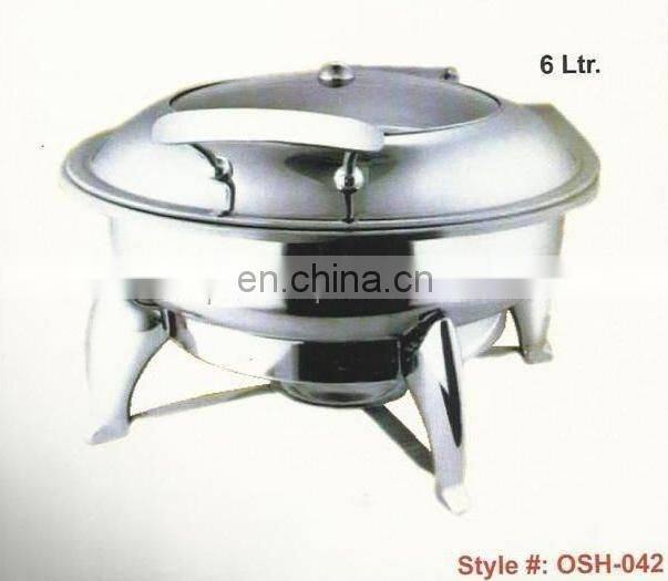 shiny polished chafing dish