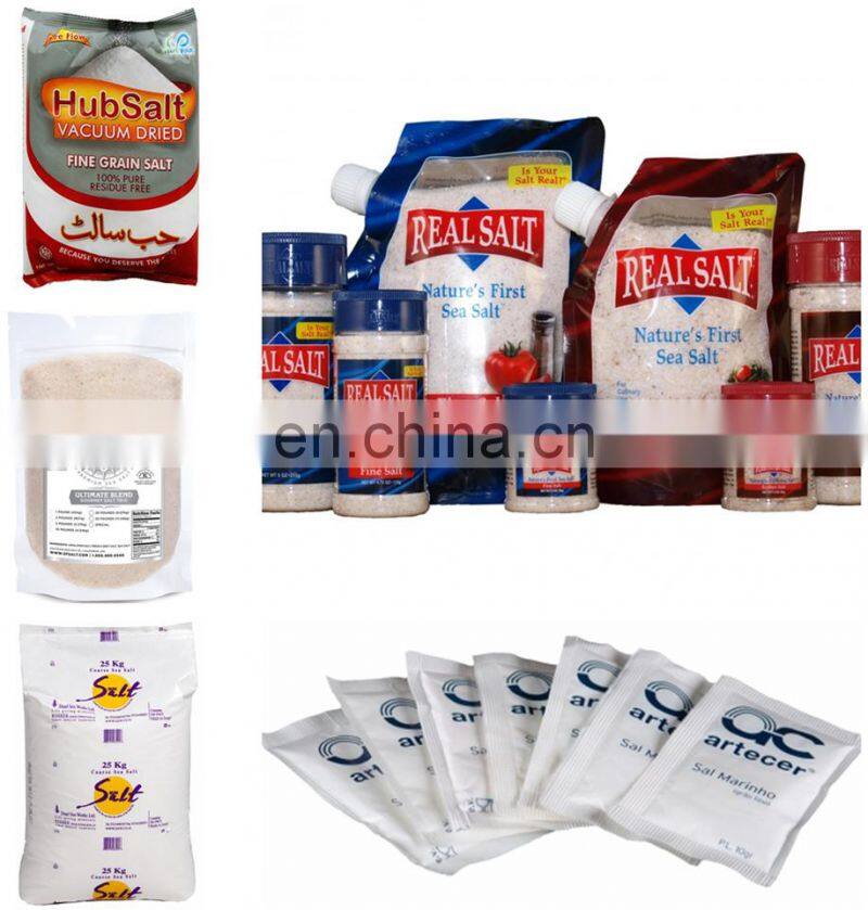 Automatic salt filling machine Auto refined edible salt volumetric weighing bagging machinery good price for sale