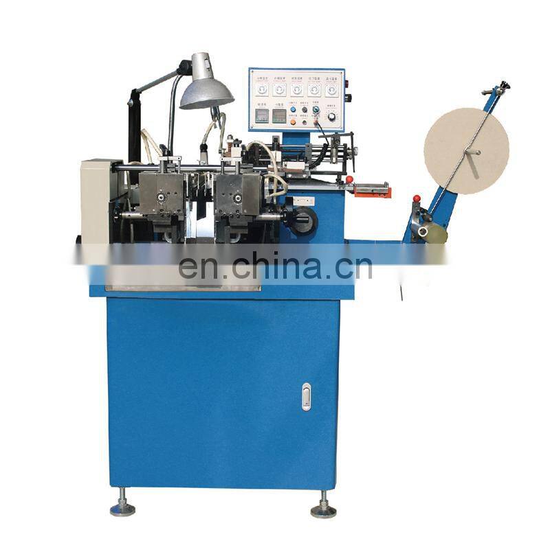 WS586 WING SINGA Automatic multi functional ribbon polyester satin fabric label cutting and folding machine with end mitre fold