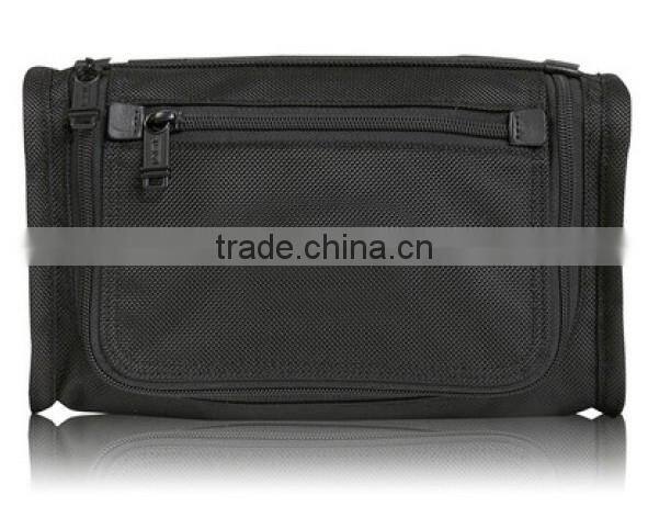 Slim design travel tools bag with zip pocket webbing handle strap