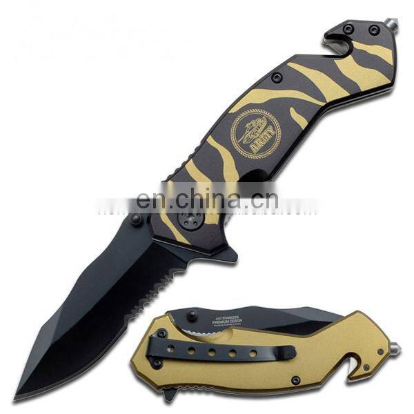 8.1"Series Glass Breaker Emergency Folding Rescue Pocket Knife