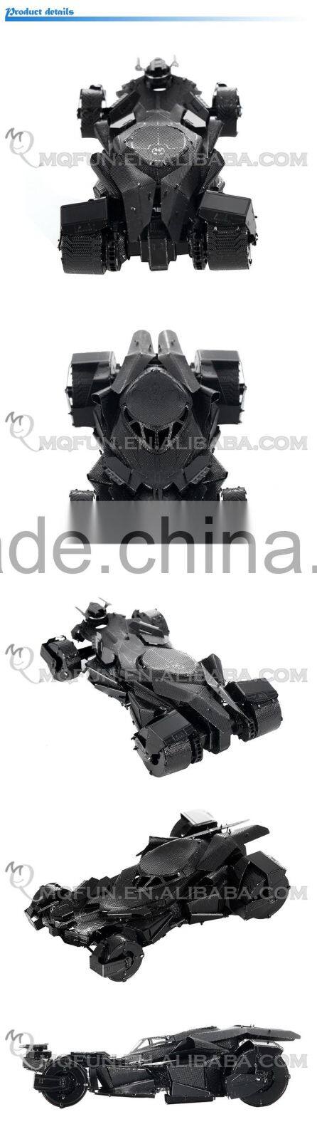 Piece Fun 3D Metal Puzzle the avenger super hero COLOUR BATMAN V SUPERMAN BATMOBILE Adult DIY model educational toy NO.PF 9815C