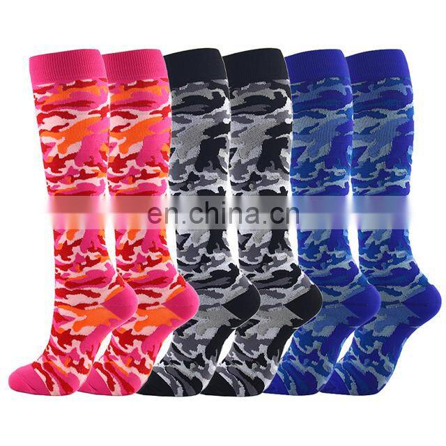 Wholesale 20-30mmhg Running Men Women Athletic Fun Stocking High Knee Nurse Medical Sport Compression Socks