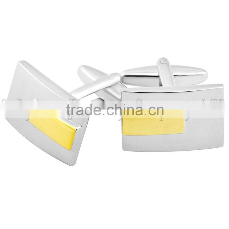 2015 new fashion cheap wholesale gold plated cufflinks, cufflink manufacturer for men, make custom cufflink blanks