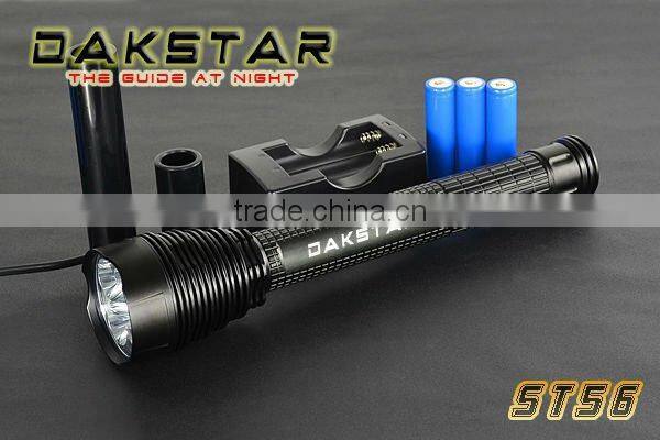 DAKSTAR ST56 LED 5120LM 26650 or 18650 Superbright Aluminum Tactical Rechargeable High Power Police CREE XML T6 Flashlight