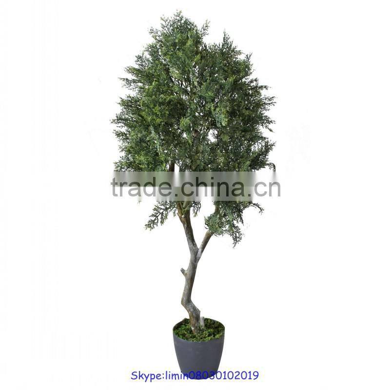 real wood material artificial tree /artificial bonsai tree/artificial cypress tree