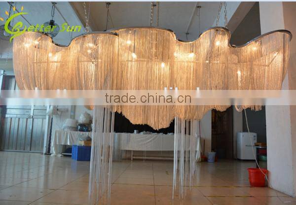 Modern Aluminum Chain Pendant lamp Hotel Chandelier Lighting