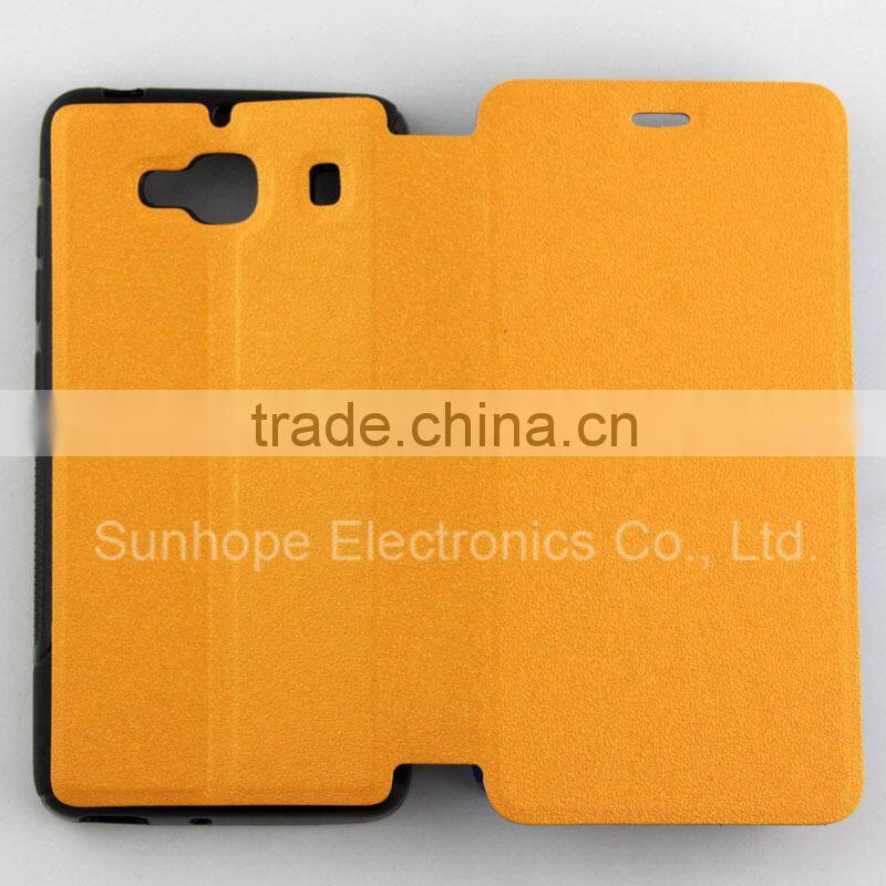 Factory Book Style Stand Wallet Flip Leather cell phone case for MIUI xiaomi redmi 3 2 cover