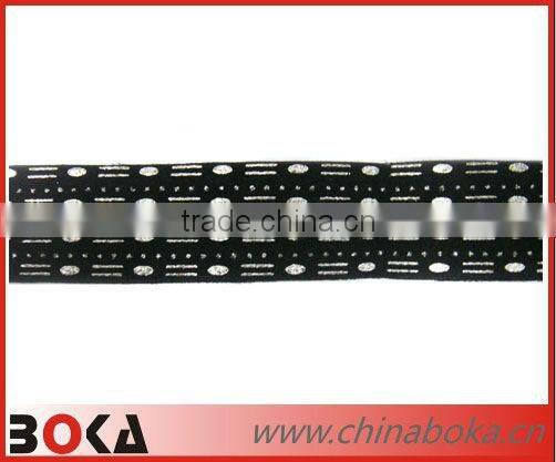 New design polyester lace trim with studs
