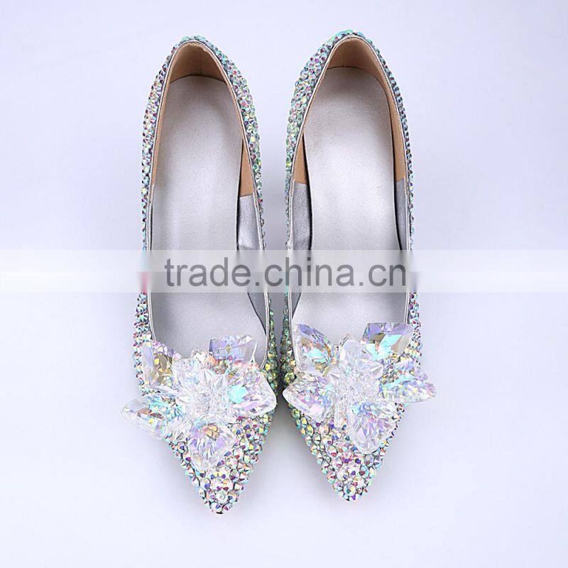 Gorgeous bridal wedding shoes sexy women pumps lady women high heels shoes with strass