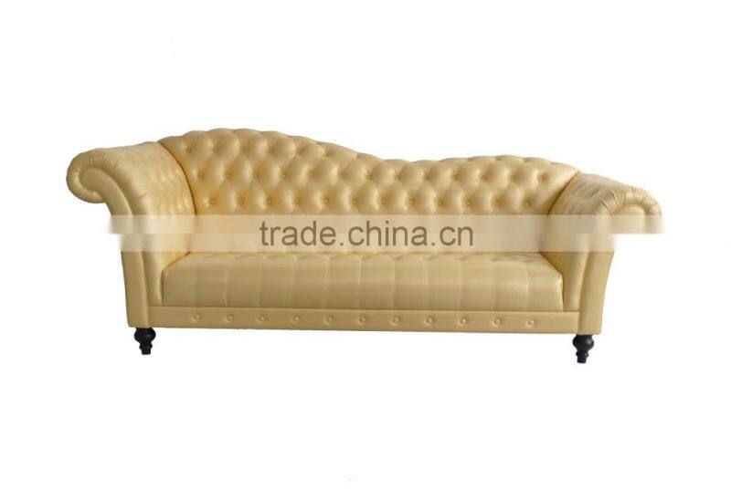 Button Tufted Upholstered leather Sofa