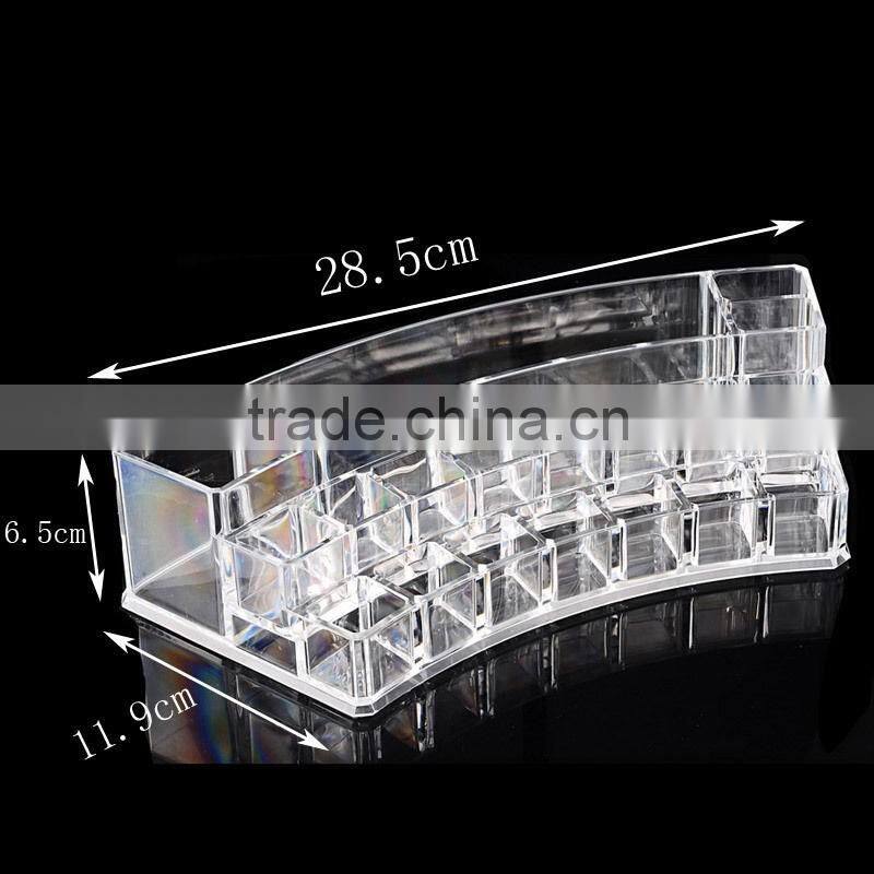 2016 new style ACRYLIC,PS,PET, PP, custom acrylic makeup organizer cosmetic display case