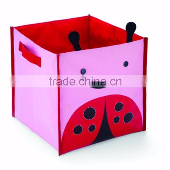 Hot sale printed non woven folding storage boxes