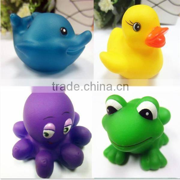 2015 High Quality passed EU certification Rubber Yellow Duck baby Bath Toy/from Everfriend