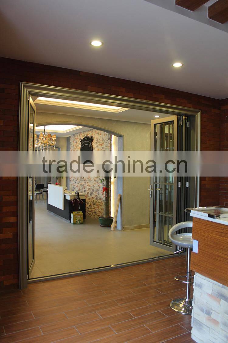 Outdoor folding screen door garage door large openning space & modern designed color