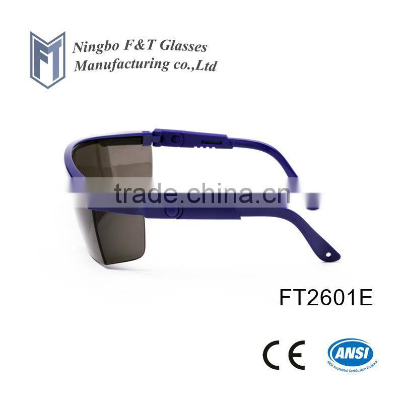 Comfortable design adjustable temples safety glasses