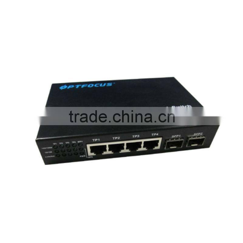 10/100/1000M 4UTP+2SFP Media Converter