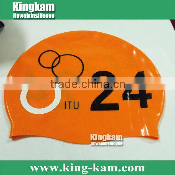 Colorful swimming cap for bathing