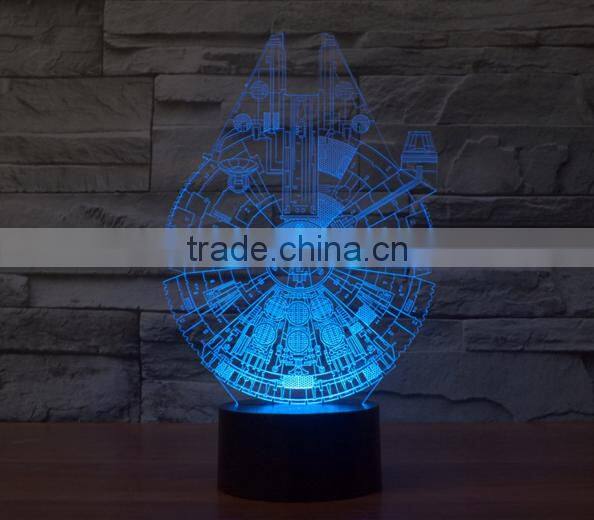 3D creative colorful night light USB-powered push-bedroom home led lights