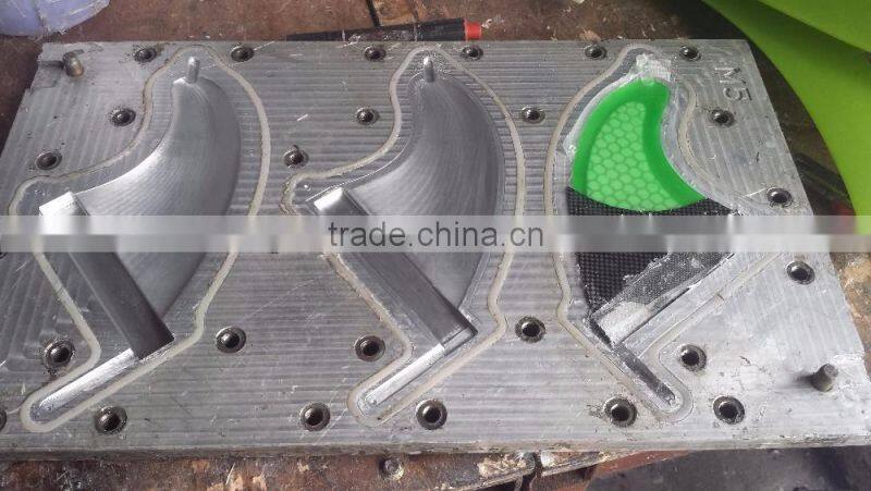 Clear honey comb carbon surfboard fins