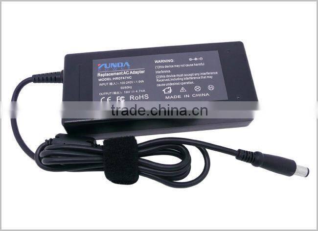 100% Compatible laptop charger 19V 4.74A 90W for HP Compaq 384020-001 384021-001 nc4400 with big pin