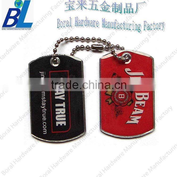 Golden zinc alloy engraved dog tags for men