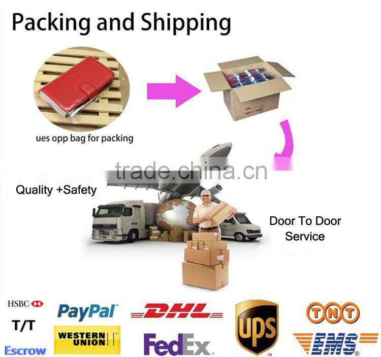 mobile phone wallet flip leather case for sony xperia c5 ultra back cover