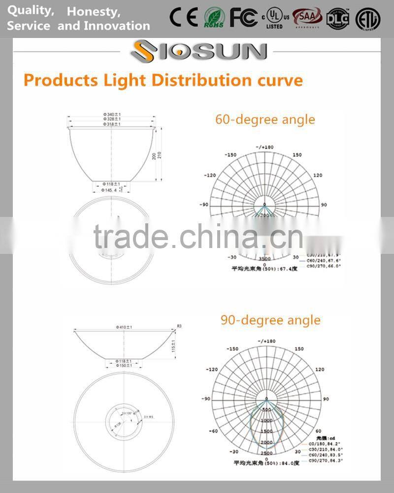 100W 10800Lumen 5 Years Warranty SMD Industrial LED High Bay Fixture Light