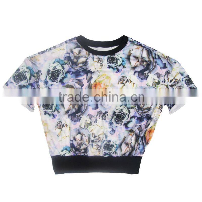 Hot Sale Long Sleeves Floral Ladies Pullover