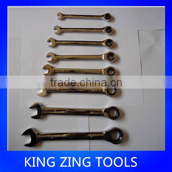 8Pcs Double Offset Ring wrench Set(CR-V/45# Carbon Steel)