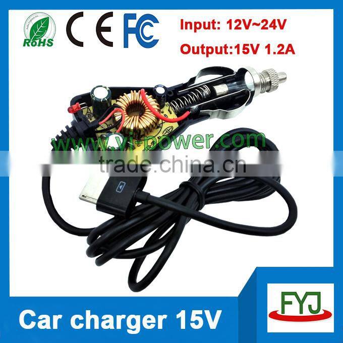 wholesale rohs car charger 15v 1.2a 18w for Asus vivobook VivoTab RT TF600T TF701 TF810C
