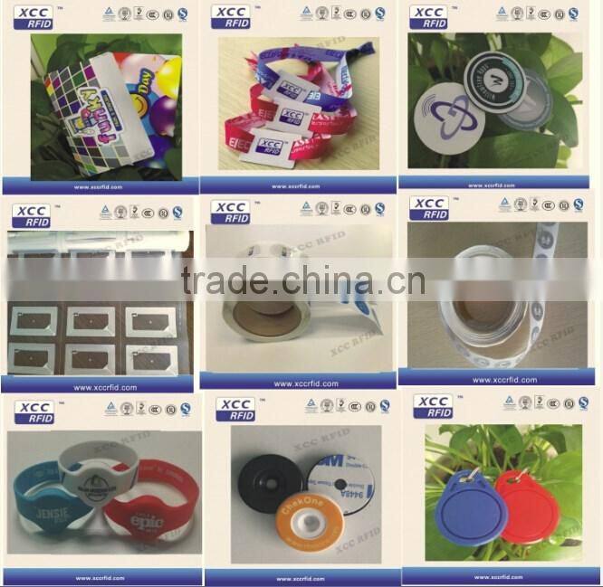 Custom ISO15693 I CODE RFID Ticketing Fabric Wristband For Cashless Payment