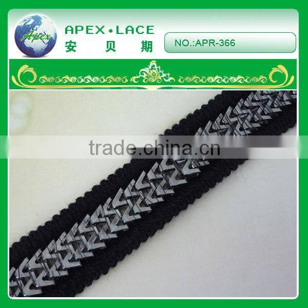 poyester tape with chain for garment