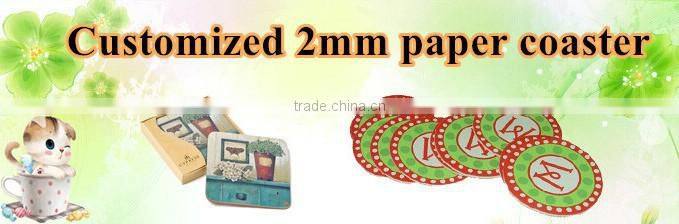 Hot sale absorbent cardboard blank coaster custom coasters