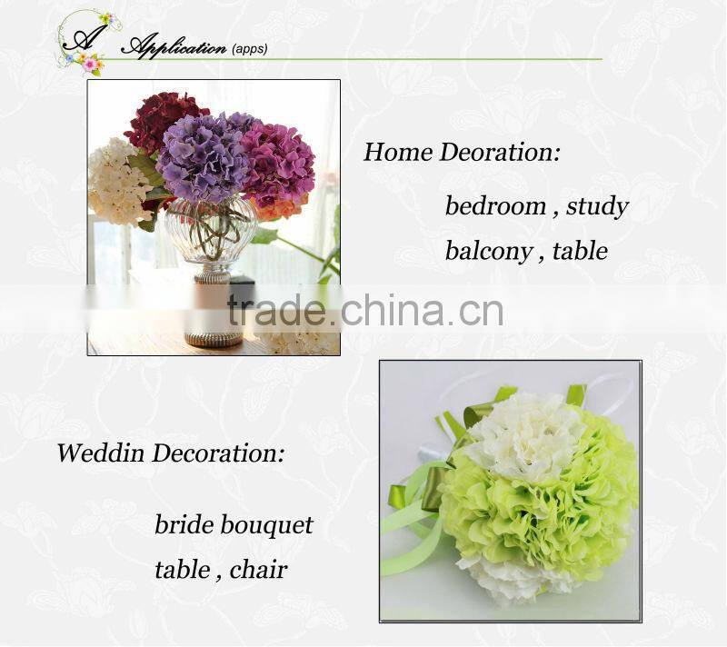wholesale silk bule hydrangea petals flowers artificial