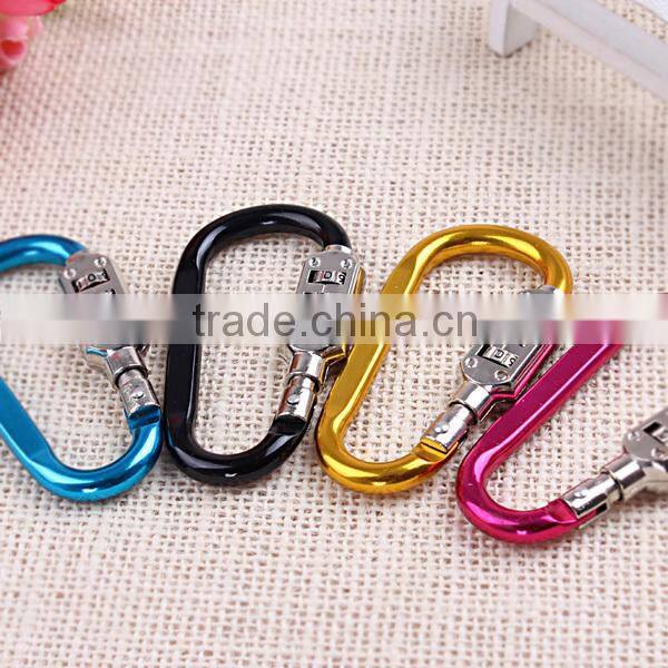 High qualiy factory supplier aluminum material digital lock climbing button carabiner
