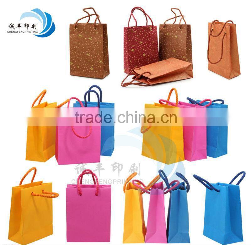 custom Brown craft paper bag for shopping package gift bag
