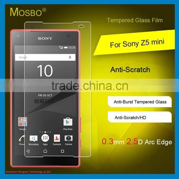 2.5D Round Edge Tempered Glass Screen Protector for Sony z5 mini