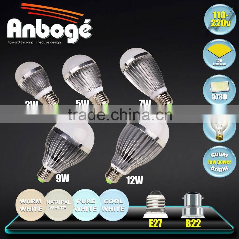 Hot sale new A60 3w 5w 7w 9w 12w e27 led bulb