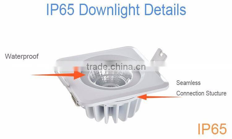 LED recessed ceiling cob downlight crystal 18W square and round Ip65 led light downlight