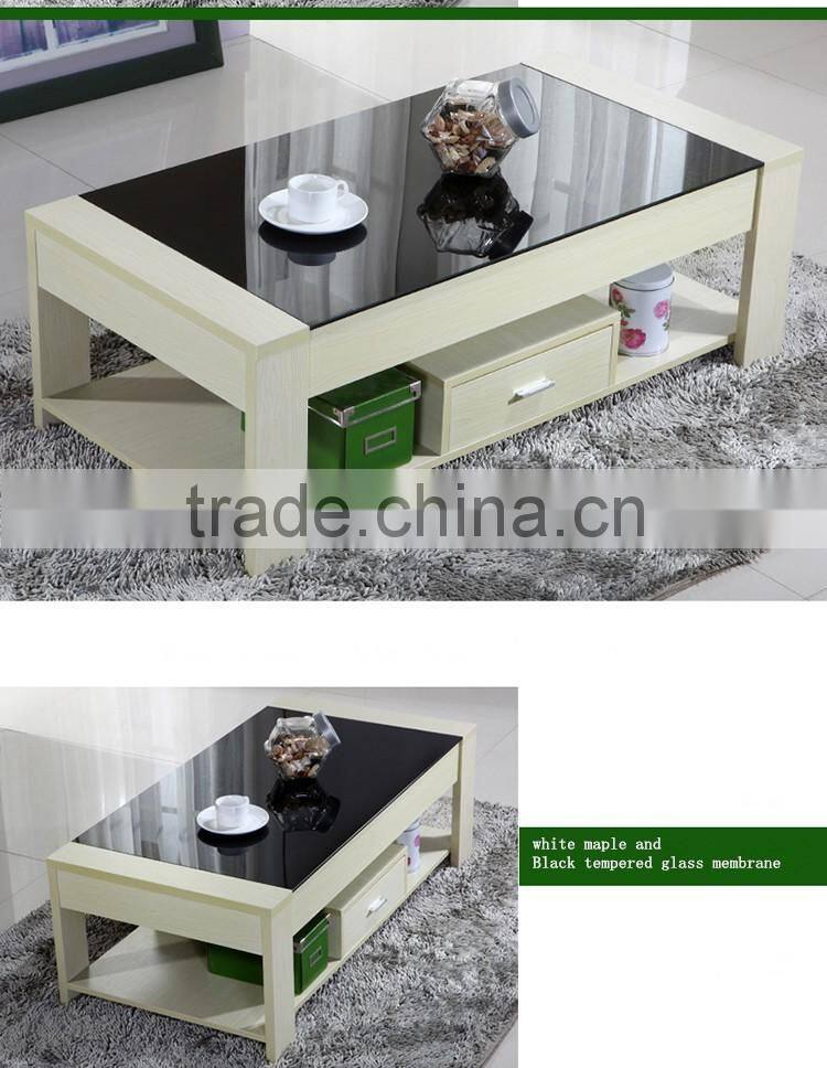 SAIL Factory supply Modern fashion tempered glass coffee table