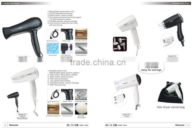 Hotel wall mounted 110V socket hair dryer wall mounting electrical wireless hotel hair dryer 1200W