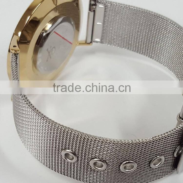 brick style face shiny thin style 304 stainless steel case and band classy watch