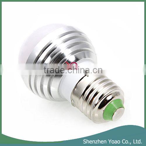 E27 3W RGB LED Light Bulb 85-265V