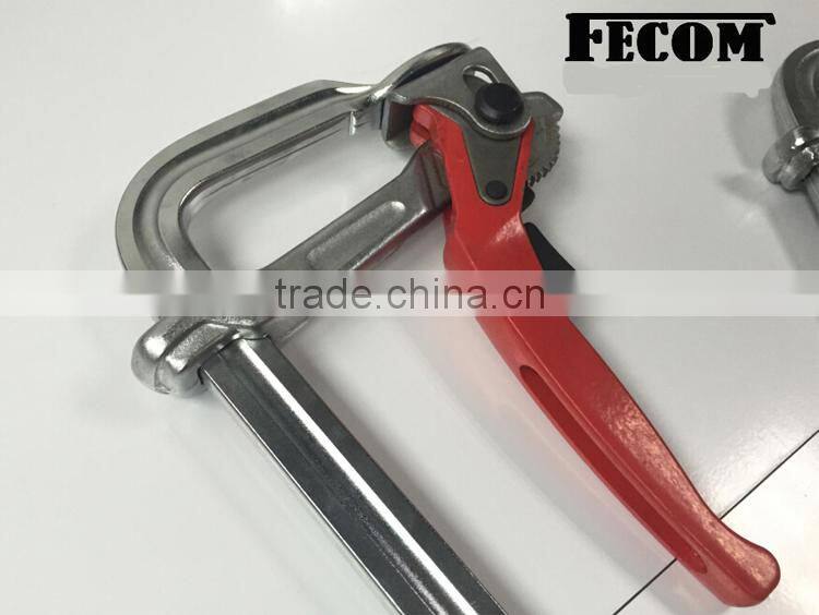2015 Heavy duty ratchet F bar clamp steel carpentry clamp drop forged gear clamp