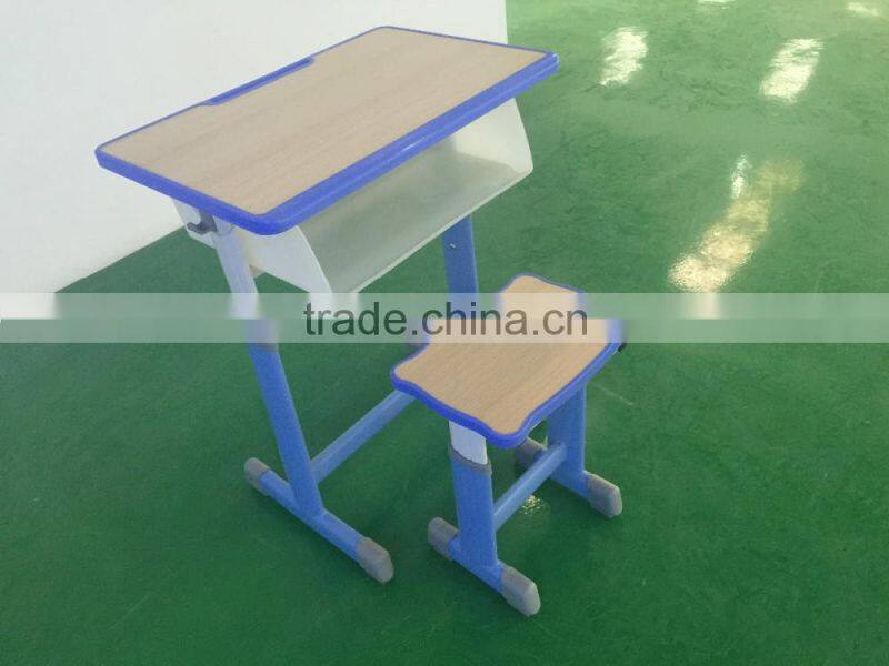 adjustable school desk and chair school furniture school desk with bench HXZY045