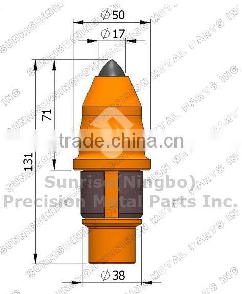 B47K17.5LK70-H Conical construction tool rotary cutter pick round shank chisel betek teeth auger bit