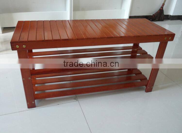 2015 new hot sell Multifunctional natural wood shoes stool