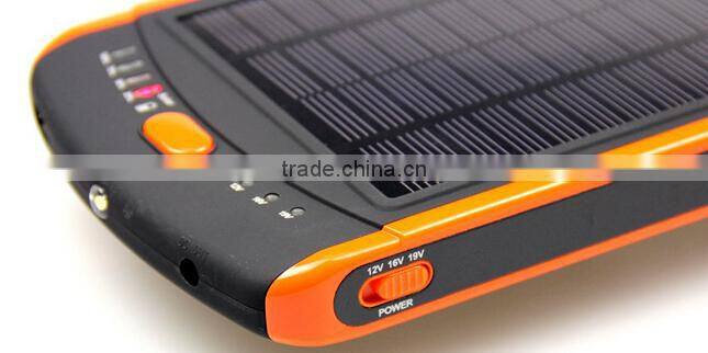 Super high capacity 23000mAH solar charger with ac wall socket for laptop