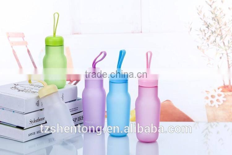 Narrow mouth frosted portable bpa free plastic drinking water bottle YB-0141,YB-0142